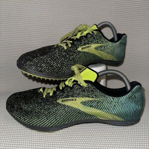 Brooks Mach 19 Spikeless Green Running Speed Track Distance Men's Shoes Size 9.5